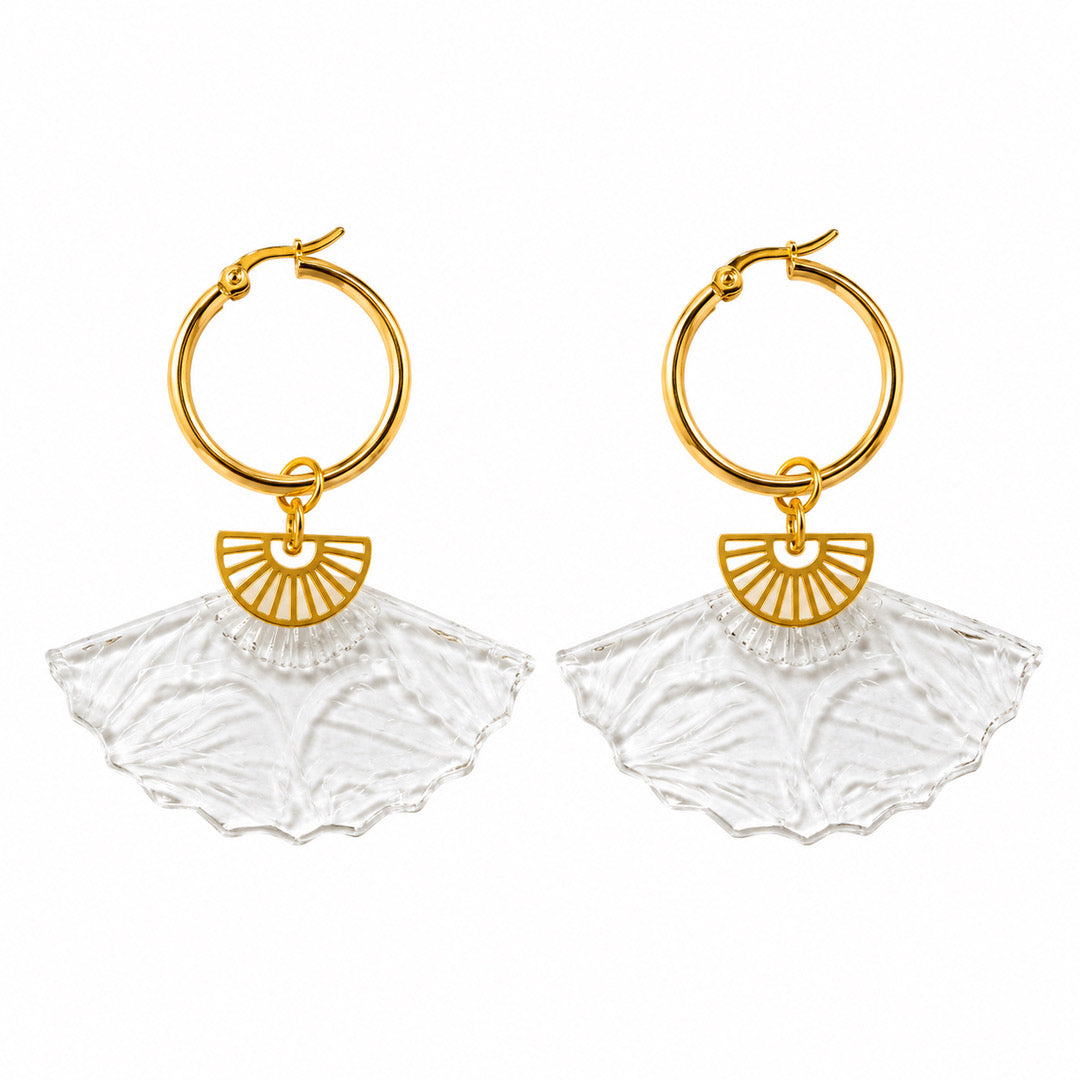 Clear Acrylic Fan Hoops