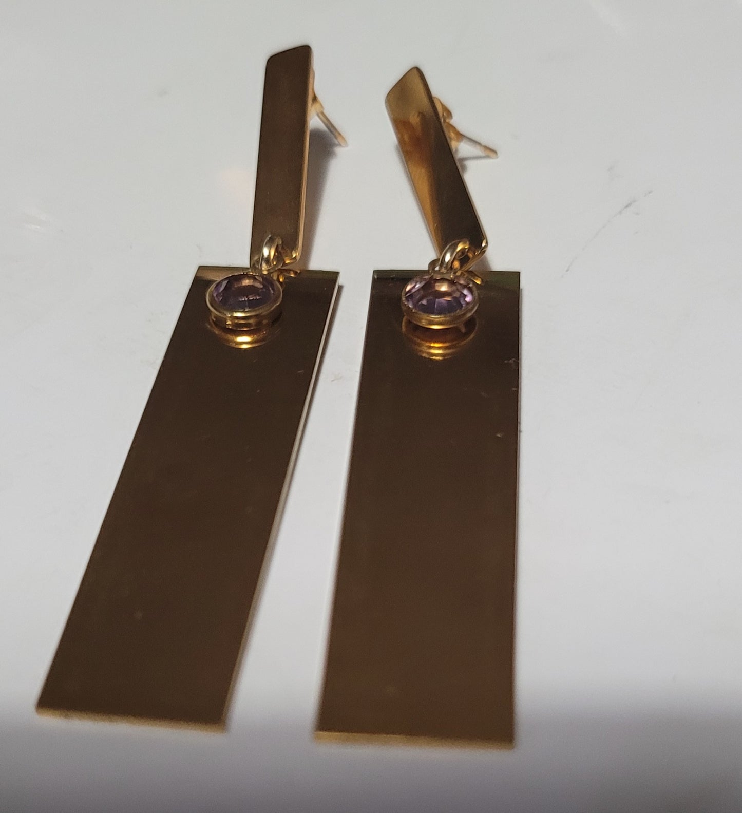 Rectangle drop earrings