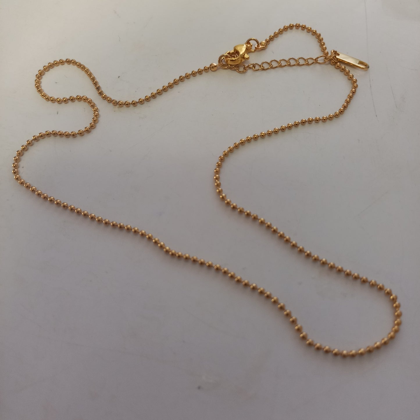 Small ball link necklace