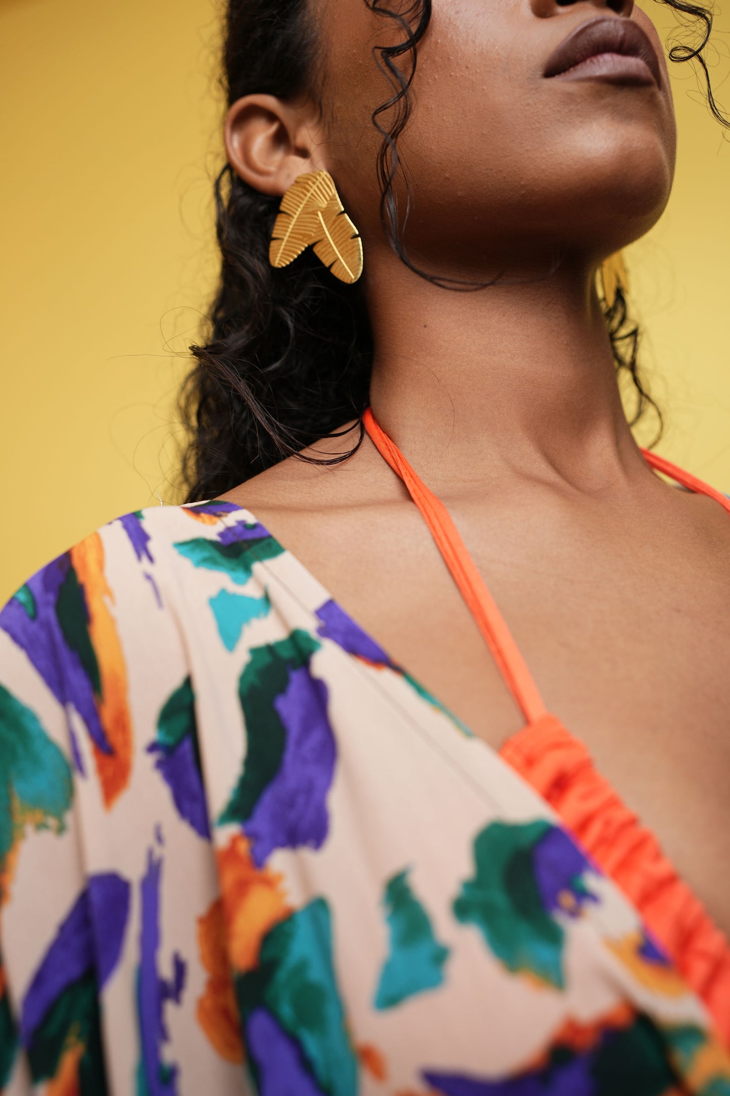 Double Banana Leaf Stud