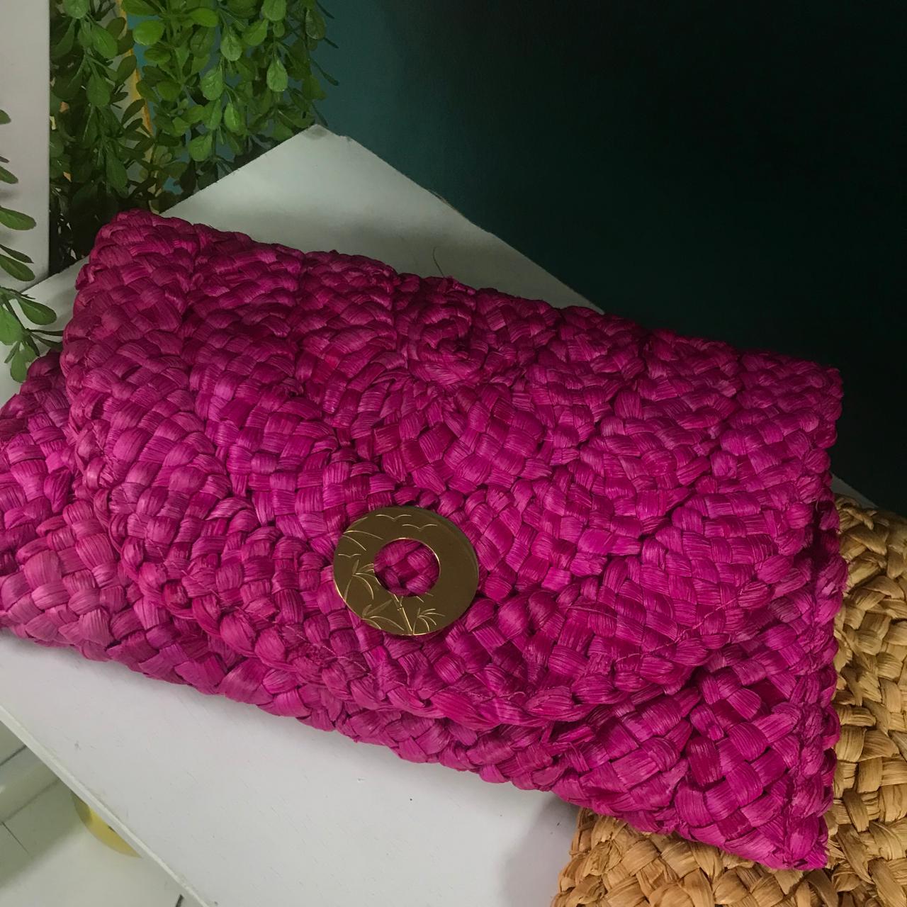 Straw envelope bag
