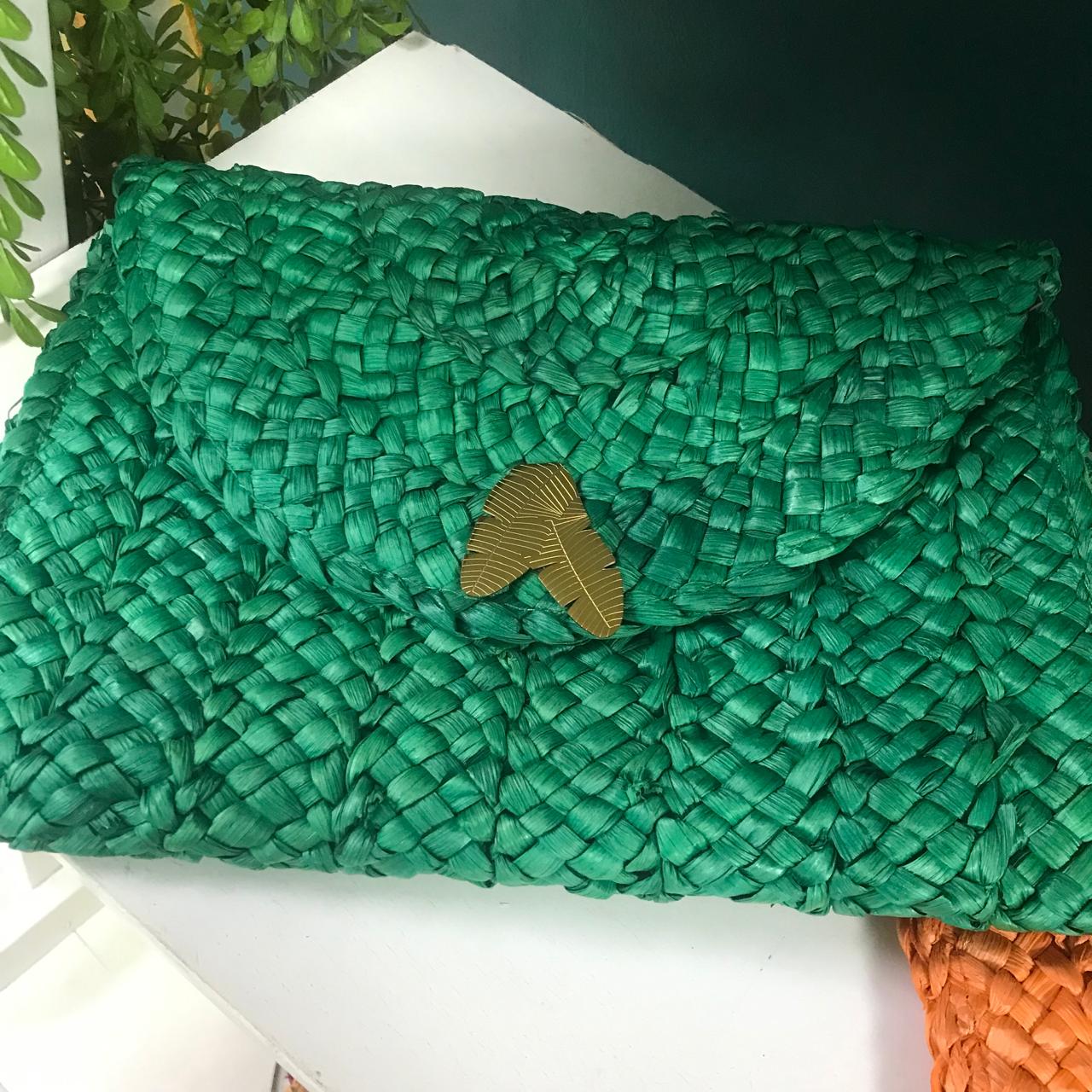 Straw envelope bag