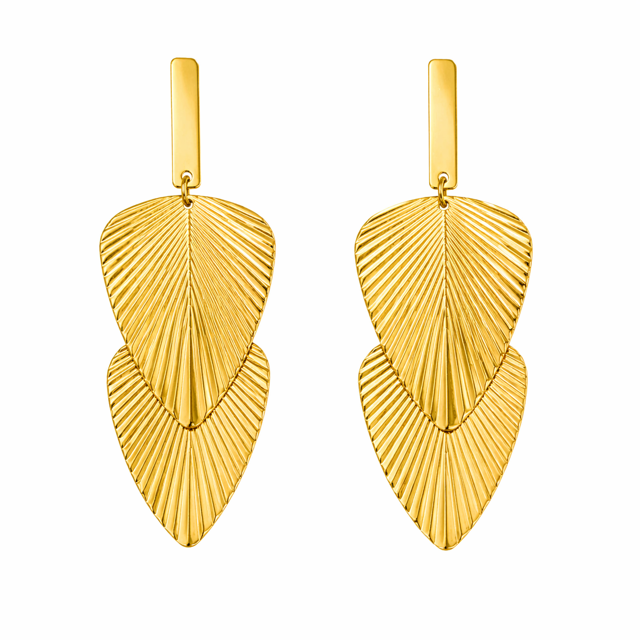 Layered Palm Spear Earring