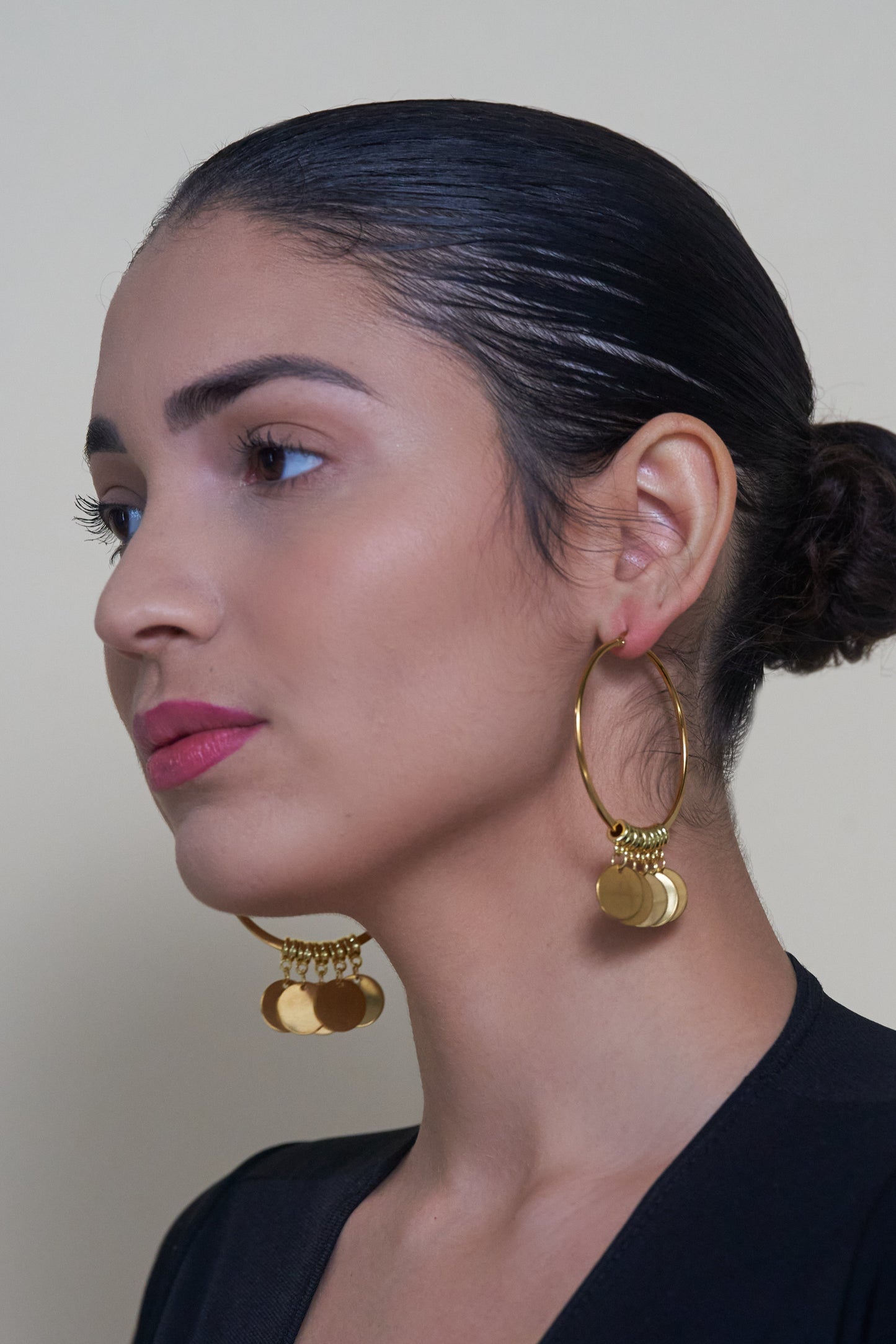 Gold Coin Hoops