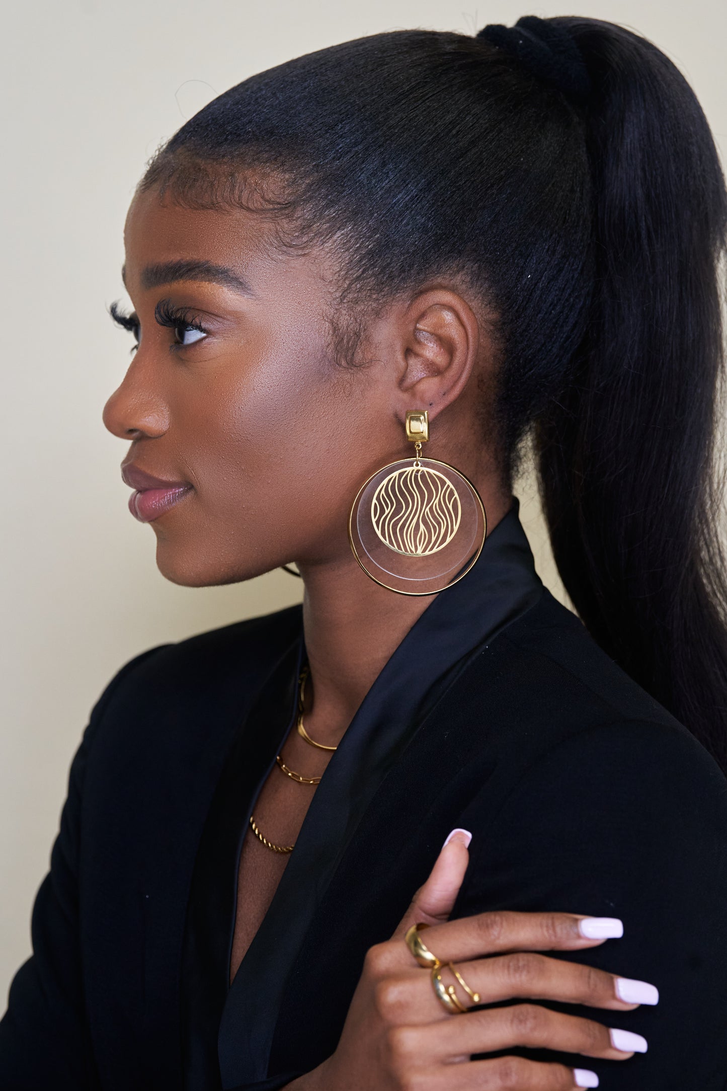 Wave Earrings Gold