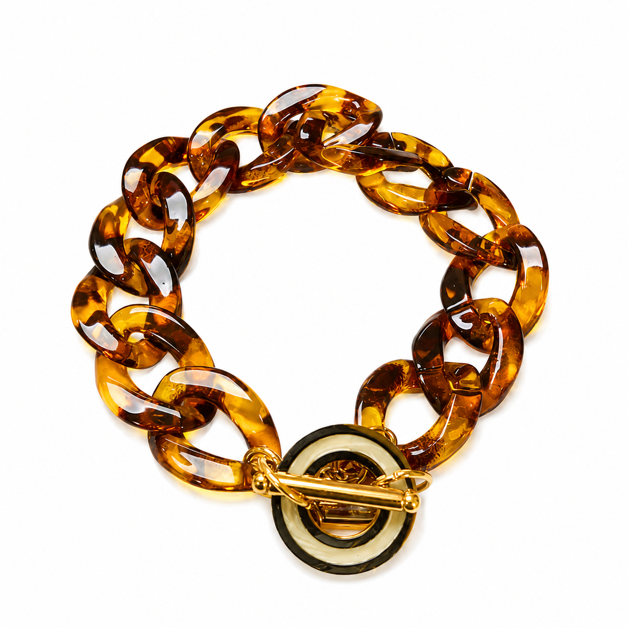 Tortoise Donut Link Bracelet