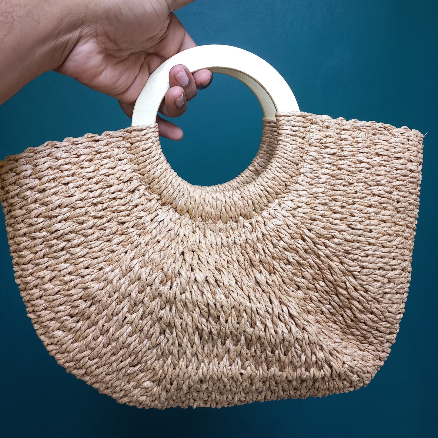 Straw Bag (round handle)
