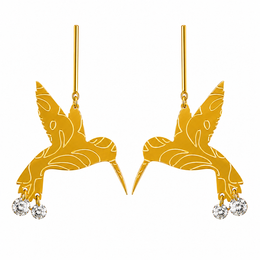 Hummingbird with Crystals