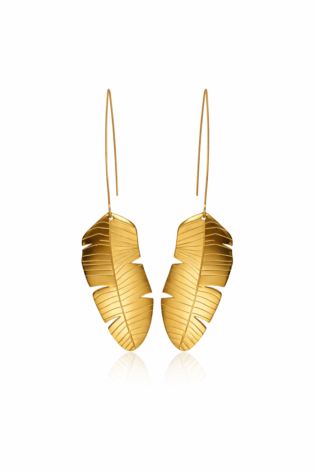 Banana Leaf Hook Earrings