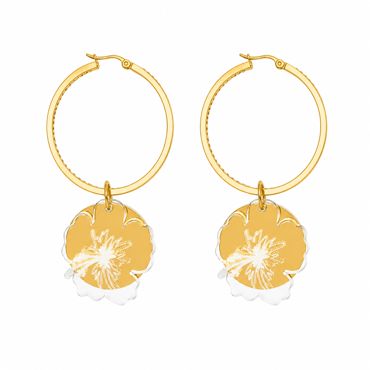 Clear Acrylic Rhinestone Hoops