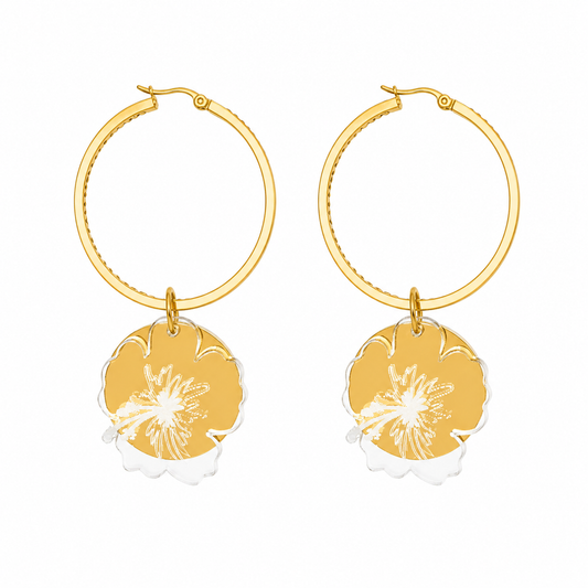 Clear Acrylic Rhinestone Hoops