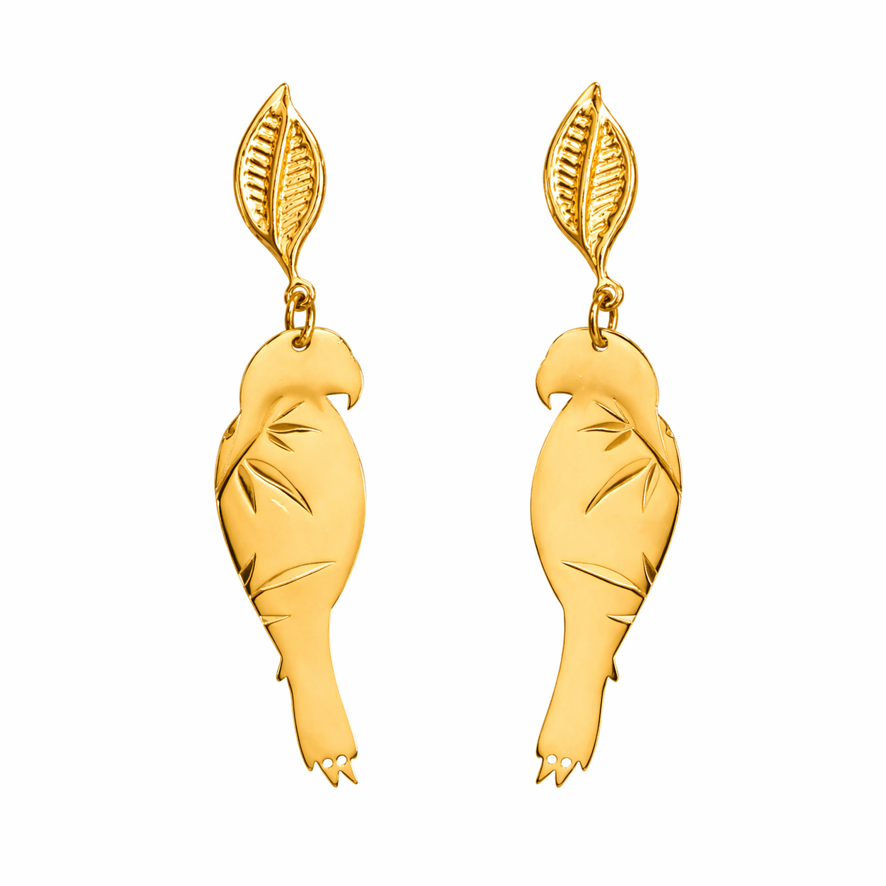 Parrot Leaf Earrings