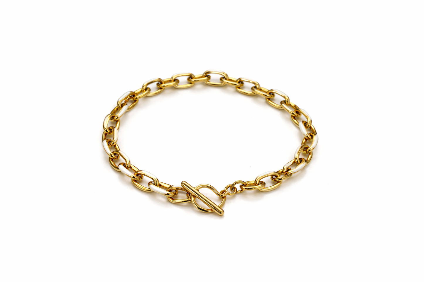 White and Gold Knot Bracelet