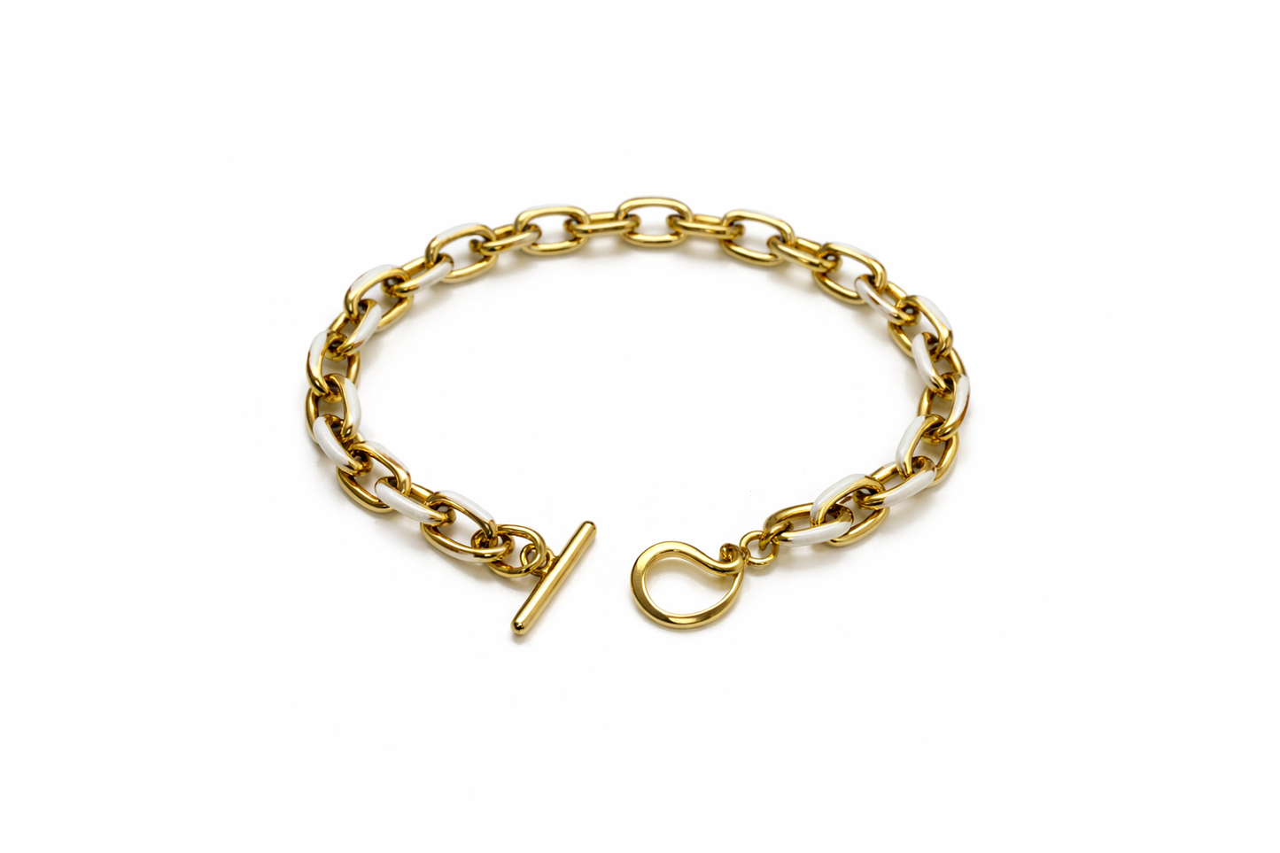 White and Gold Knot Bracelet