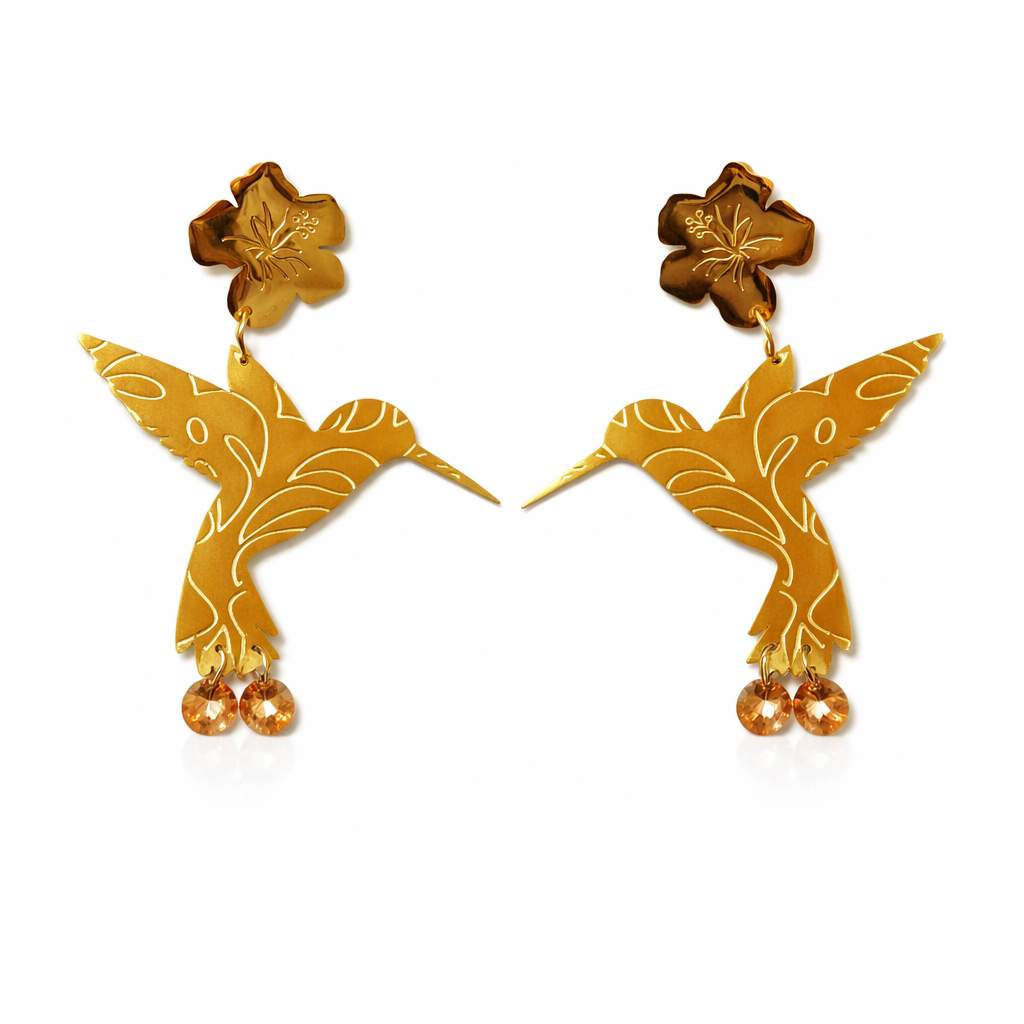 Large Hummingbirds with Hibiscus