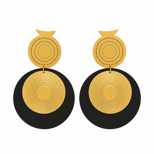 Black & Gold Acrylic Disc