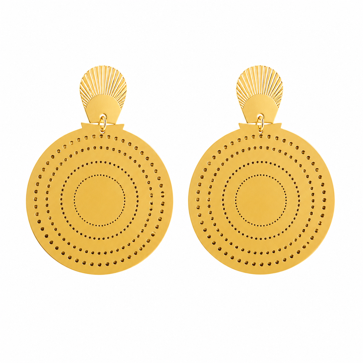 Adinkra Disc Stud