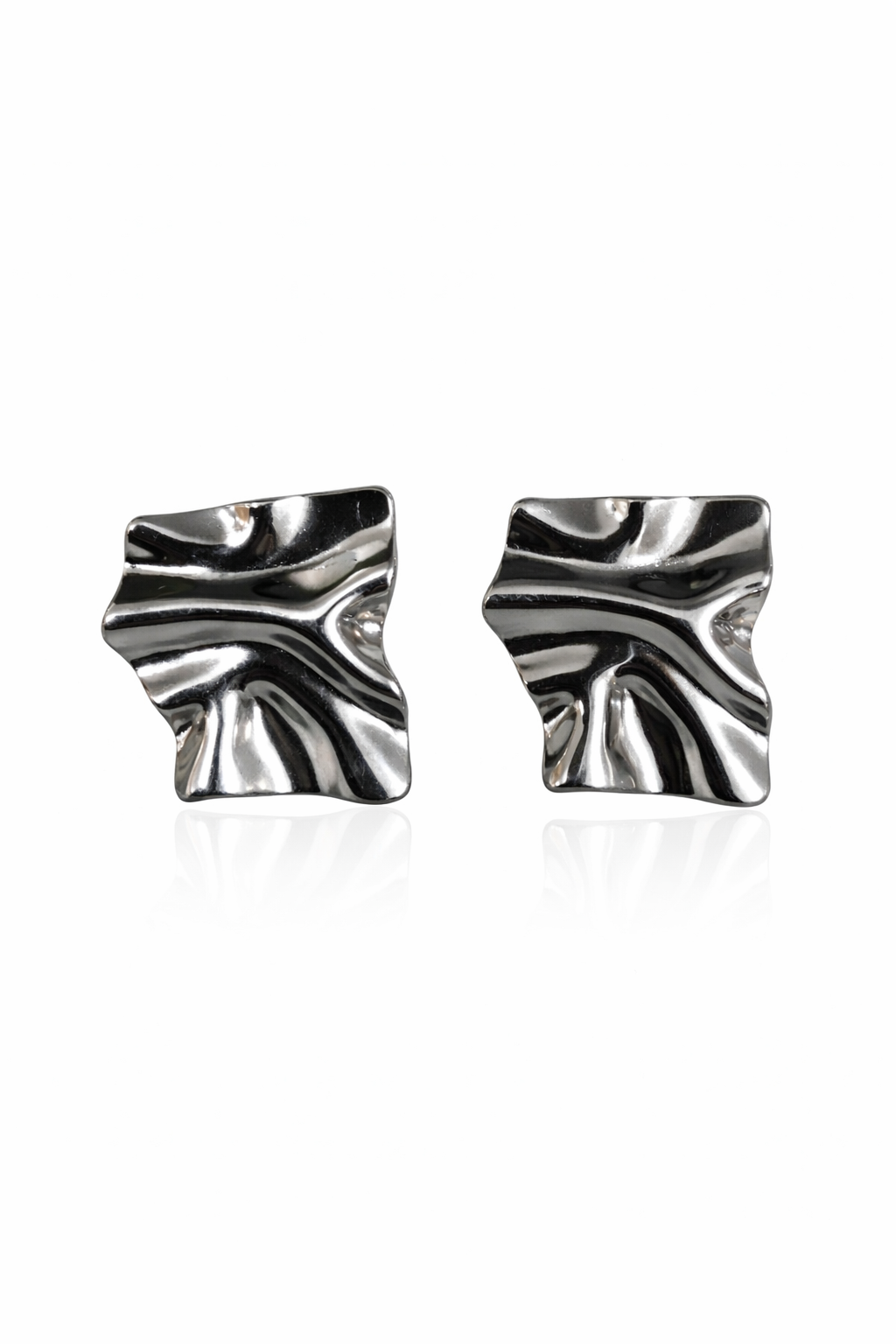Silver Hammered Stud
