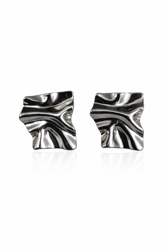 Silver Hammered Stud