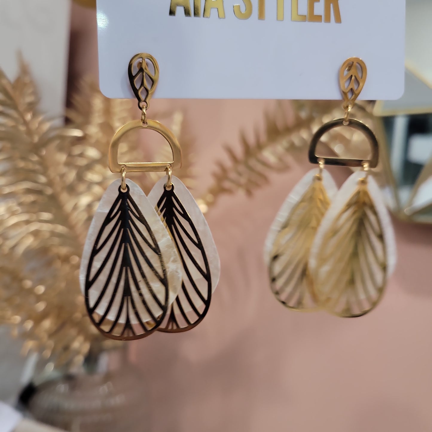 Palm shell earrings