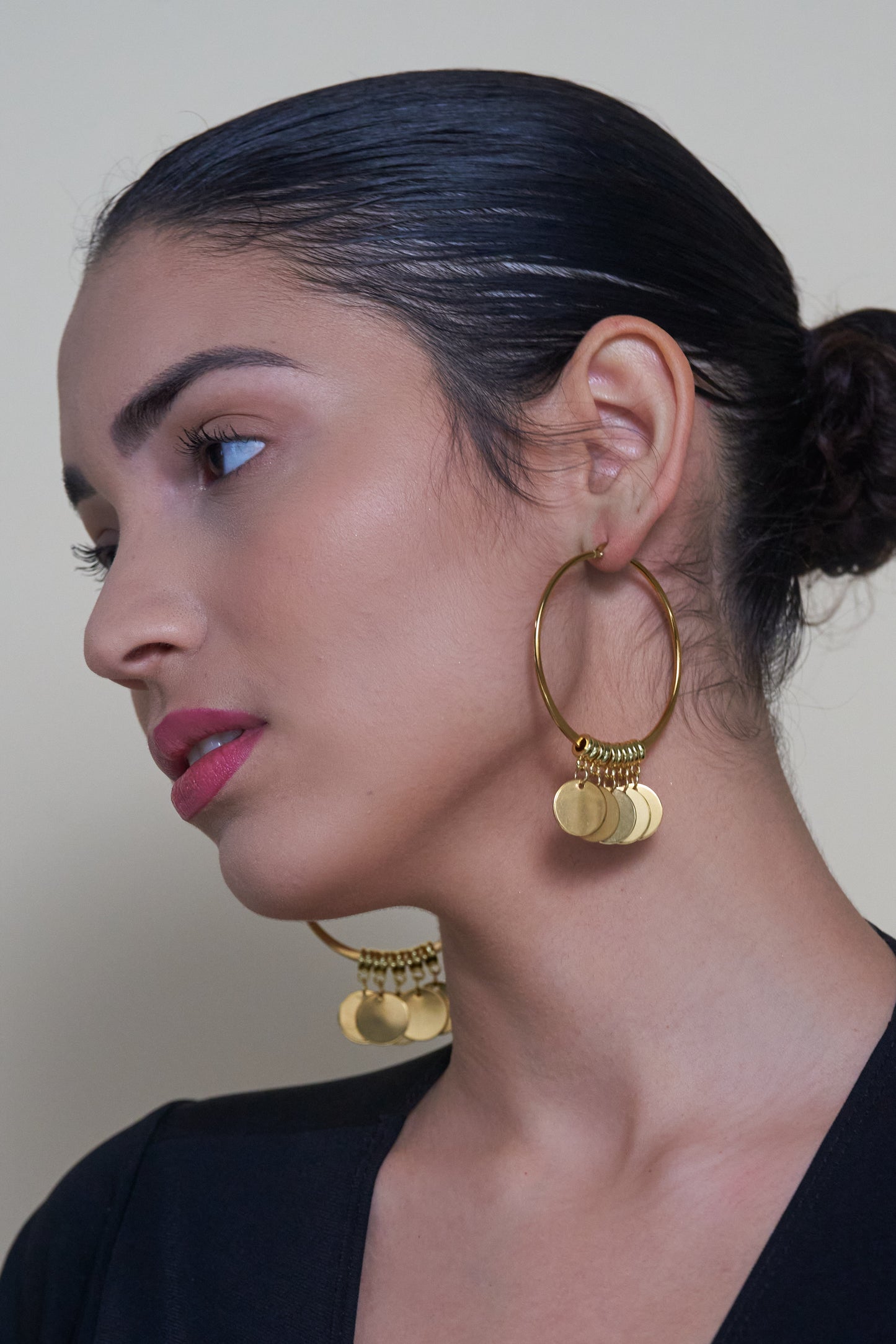 Gold Coin Hoops